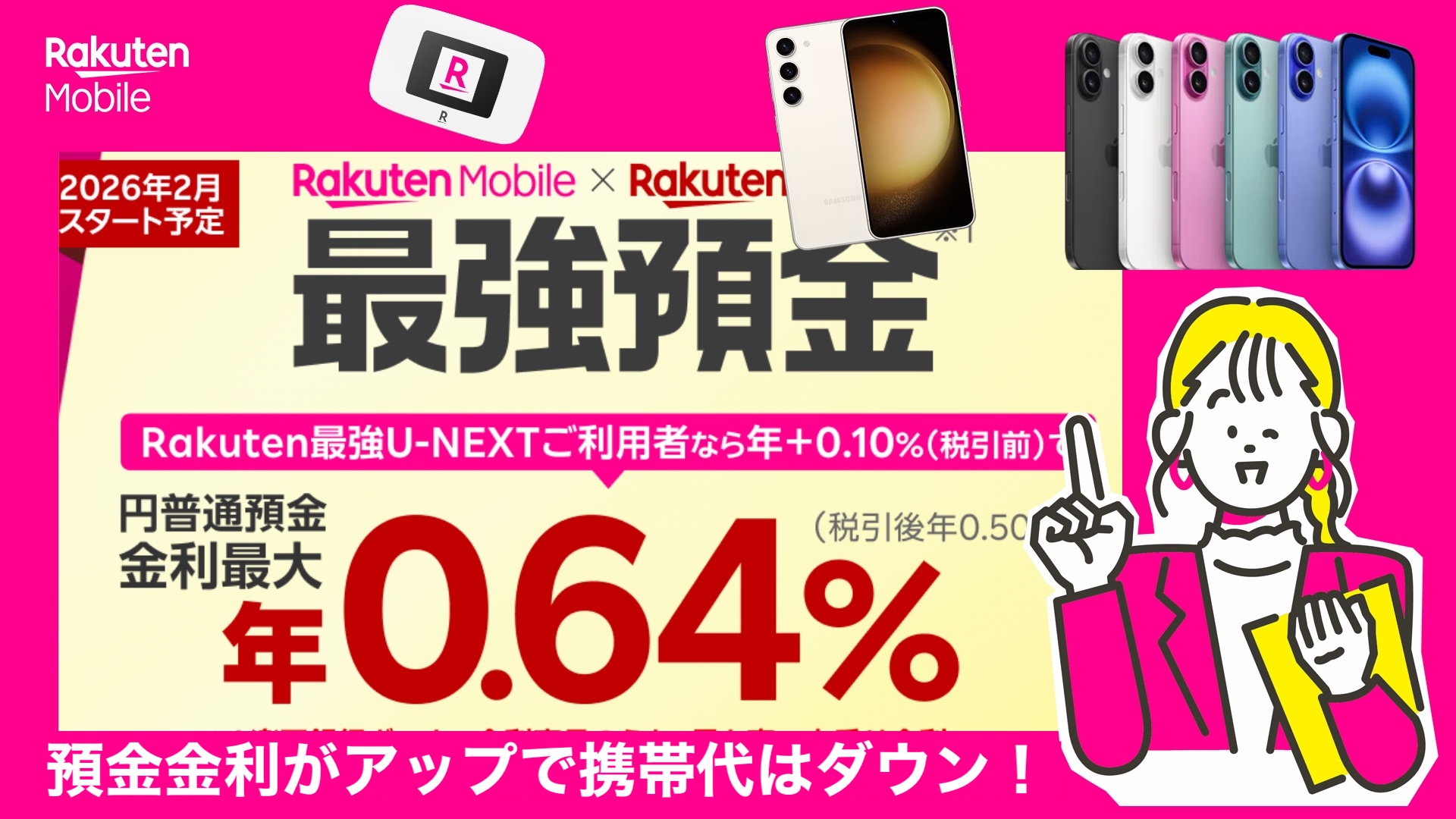 楽天モバイル最強預金